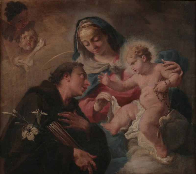 46-Pittoni G. (1715-1722), Madonna con Gesù Bambino e Sant'Antonio